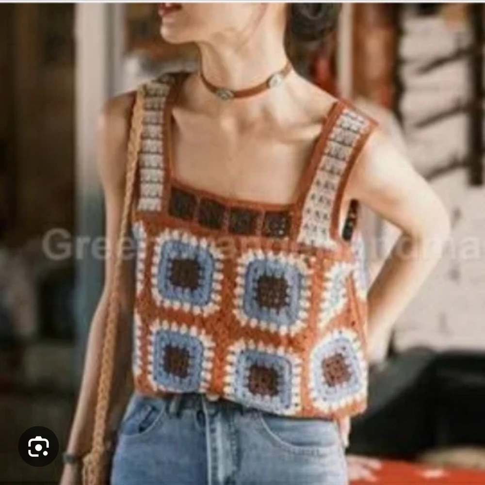 NWOT- CATO Granny Square Tank Top